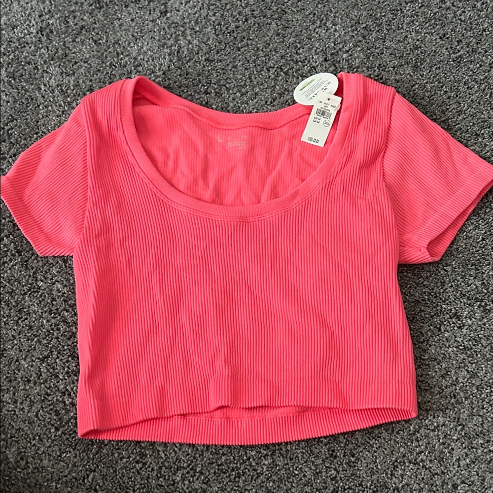 Aerie Pink Ribbed Crop Top